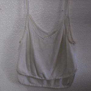 Cream Crop tank top